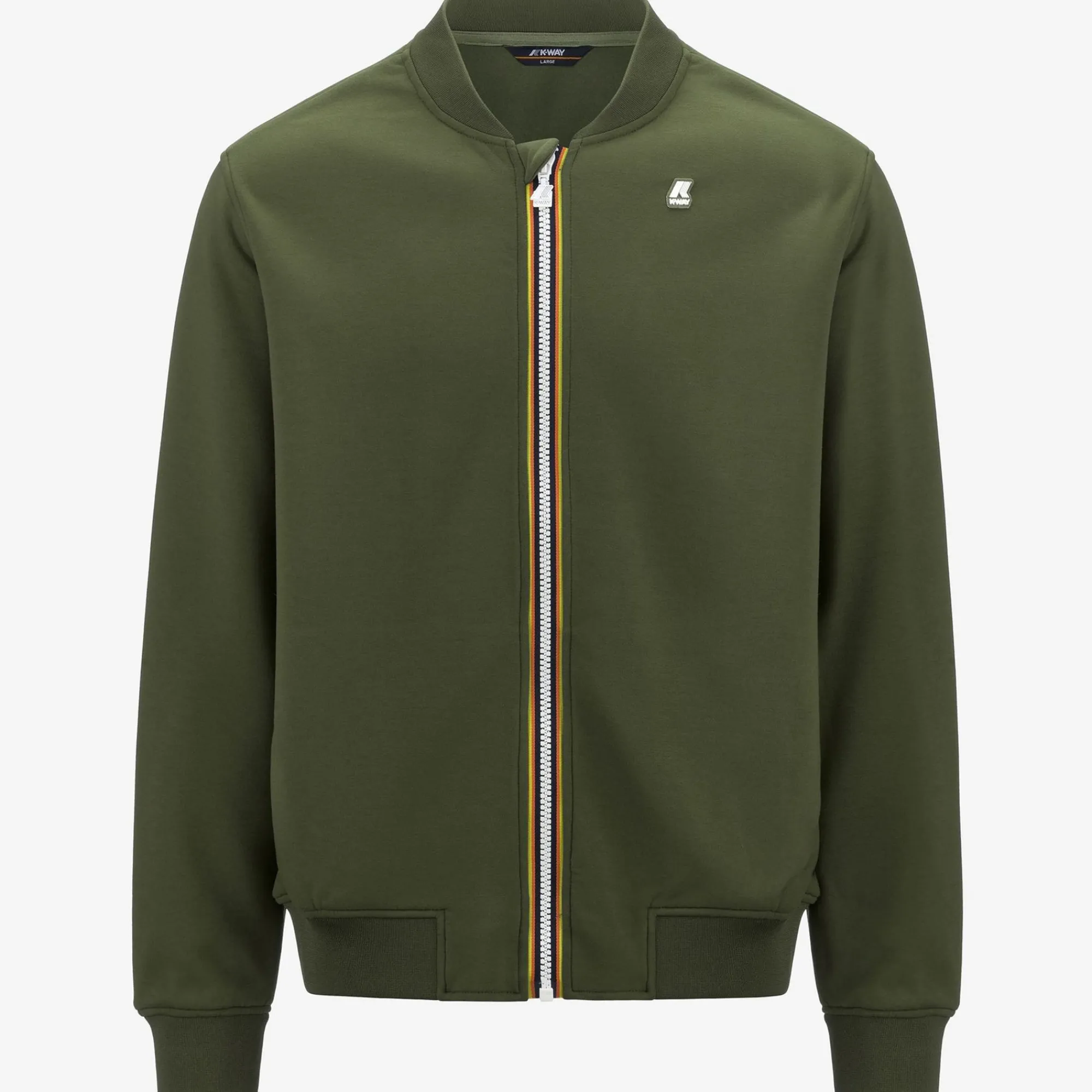 K-WAY Abel Light Spacer - Fleece - Jacket - Man - Green Cypress Shop