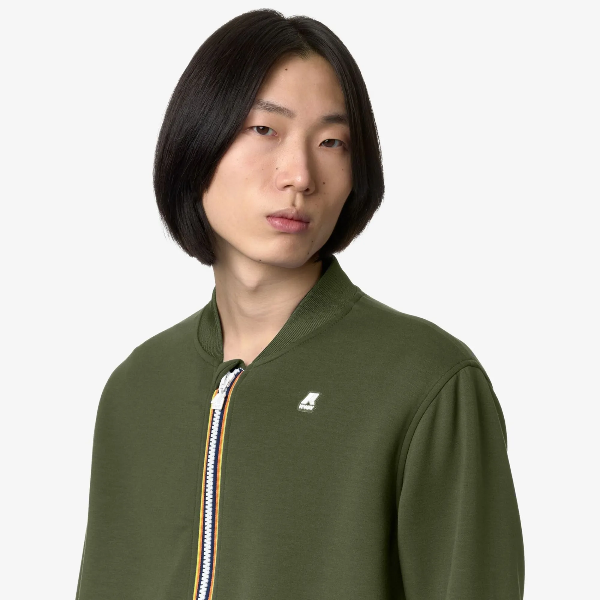 K-WAY Abel Light Spacer - Fleece - Jacket - Man - Green Cypress Shop