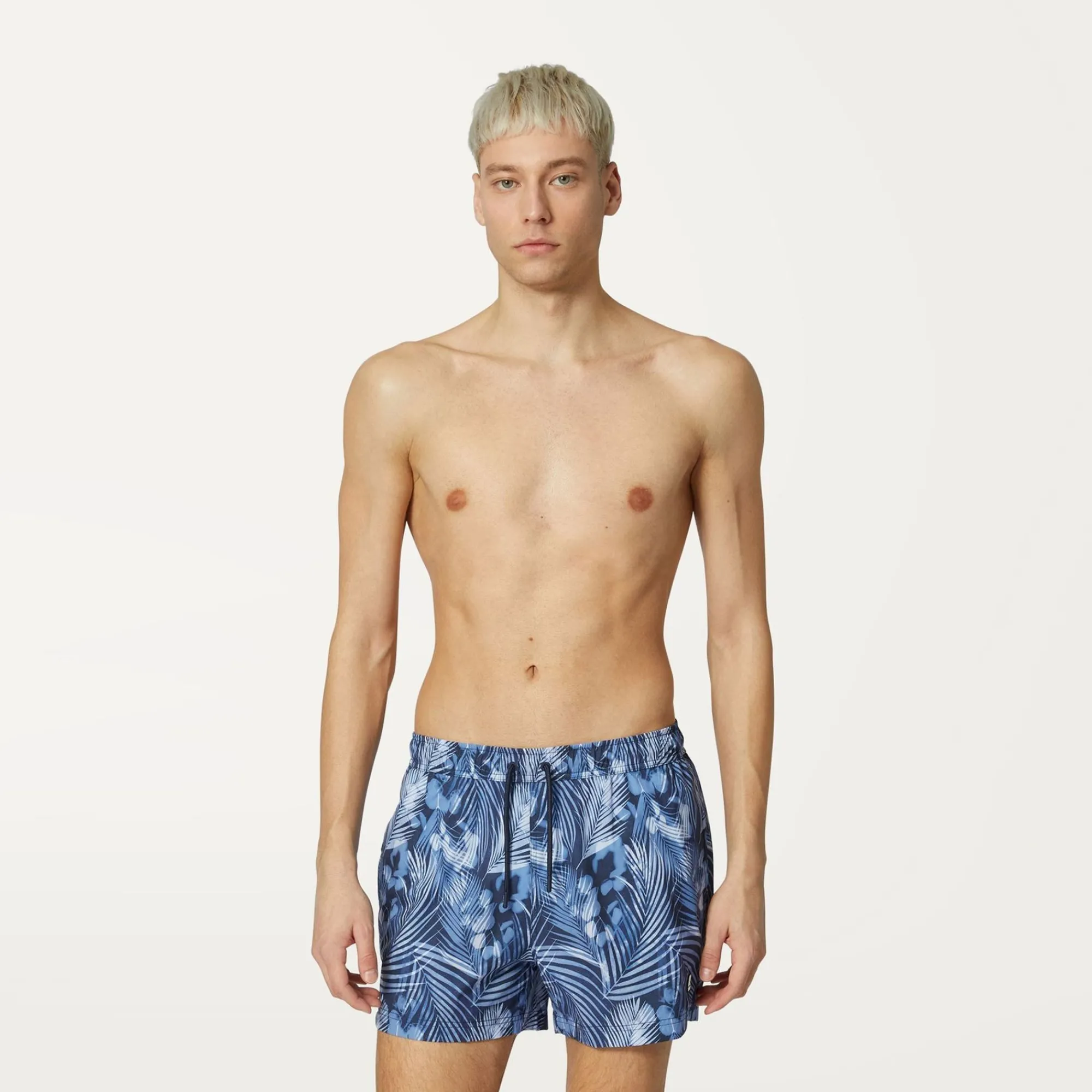 K-WAY Airy Graphic - Bathing Suits - Swimming Trunk - Man - Indigo Jungle Cheap