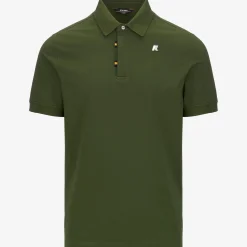 K-WAY Alderic Stretch Jersey - Polo Shirts - Polo - Man - Green Cypress Cheap
