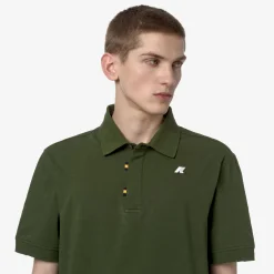 K-WAY Alderic Stretch Jersey - Polo Shirts - Polo - Man - Green Cypress Cheap