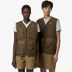 K-WAY Allos - Jackets - Vest - Unisex - Brown Corda Ripstop Flash Sale