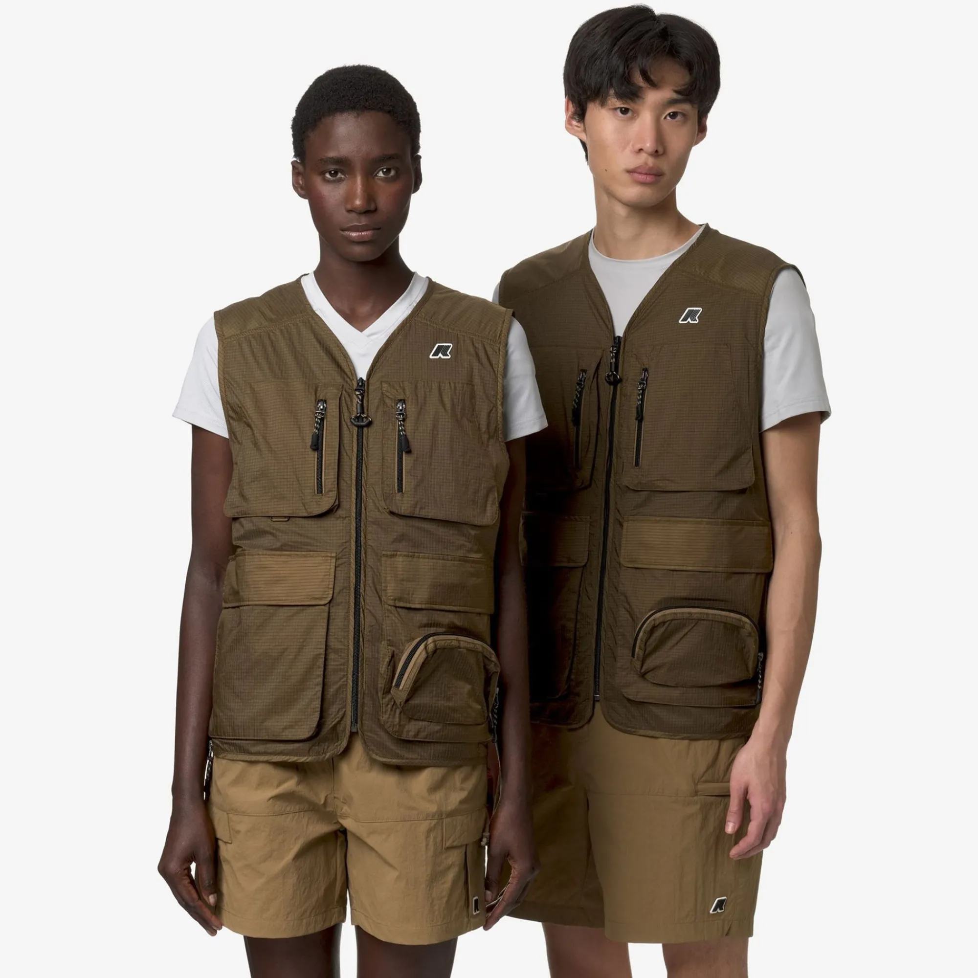 K-WAY Allos - Jackets - Vest - Unisex - Brown Corda Ripstop Flash Sale