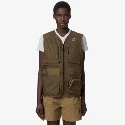 K-WAY Allos - Jackets - Vest - Unisex - Brown Corda Ripstop Flash Sale