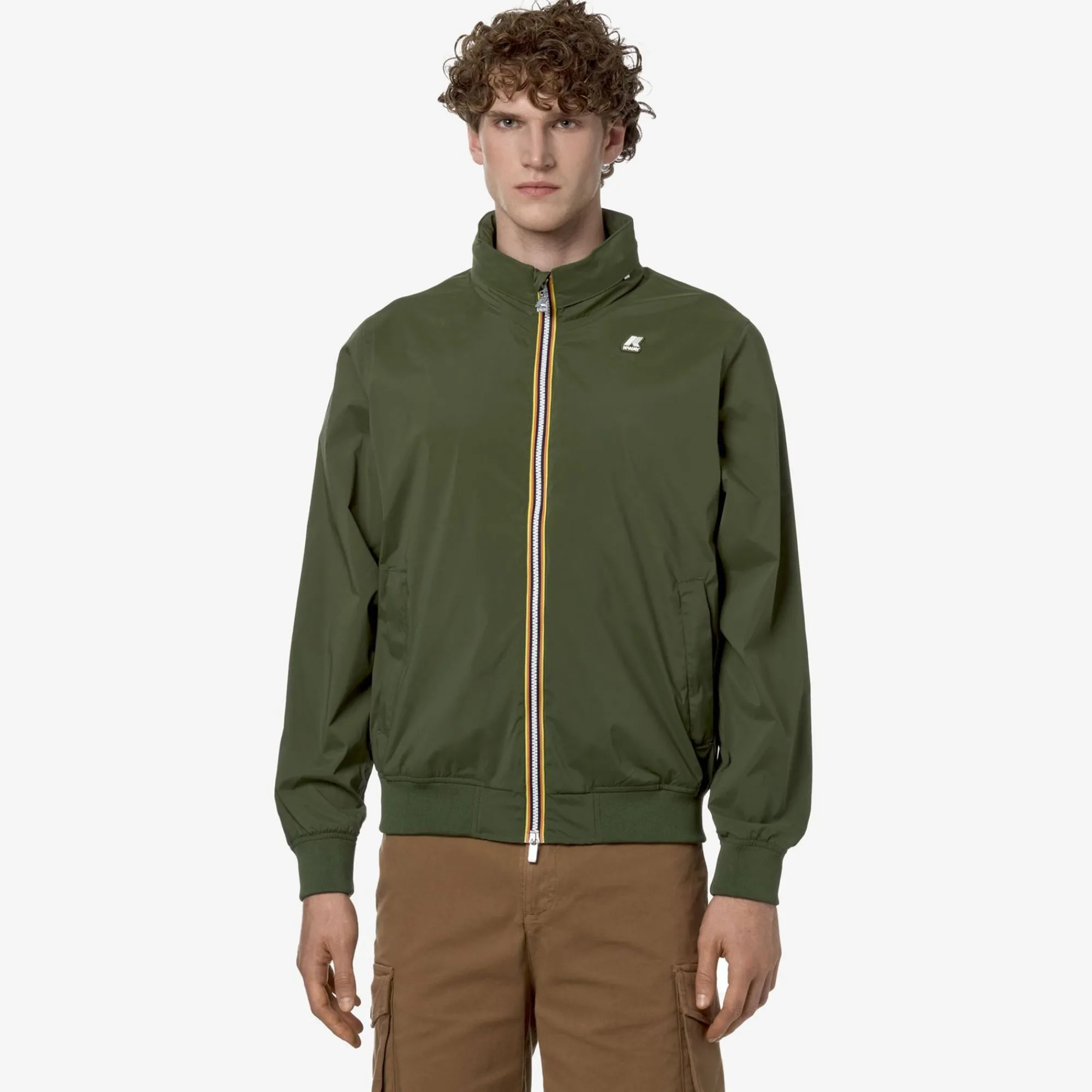 K-WAY Amaurystretch Nylon Jersey - Jackets - Short - Man - Green Cypress New