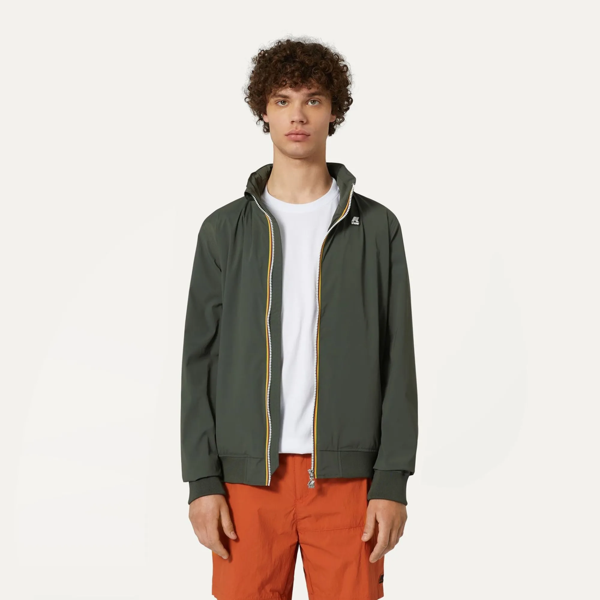 K-WAY Amaurystretch Nylon Jersey - Jackets - Short - Man - Green Blackish Outlet