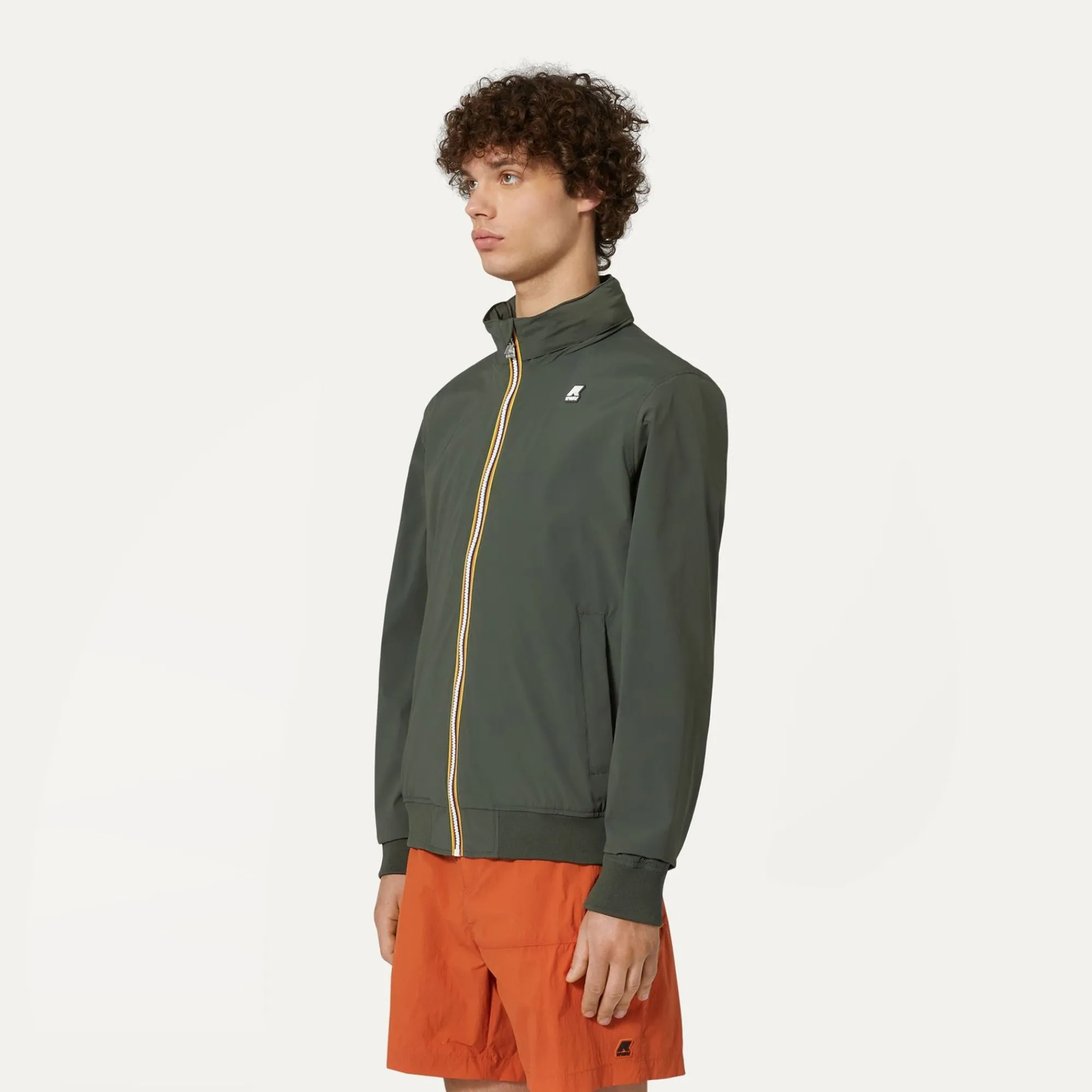 K-WAY Amaurystretch Nylon Jersey - Jackets - Short - Man - Green Blackish Outlet
