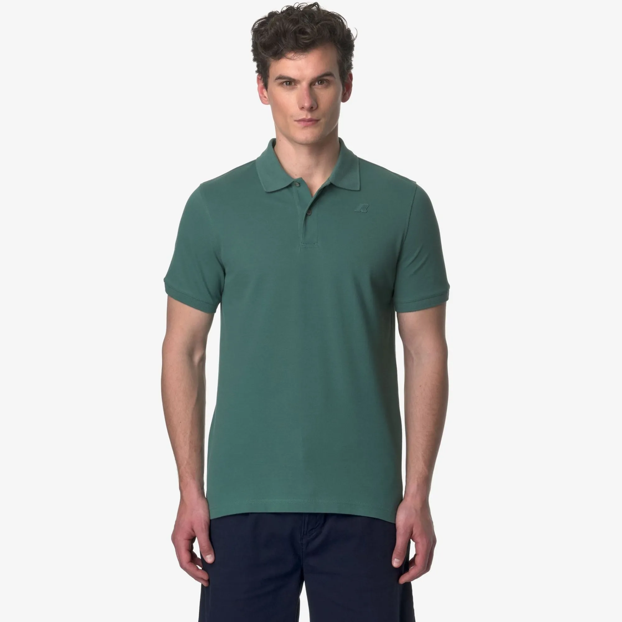 K-WAY Amedee Pique - Polo Shirts - Polo - Man - Green Palm New
