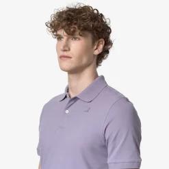 K-WAY Amedee Pique - Polo Shirts - Polo - Man - Violet Glicine Best Sale