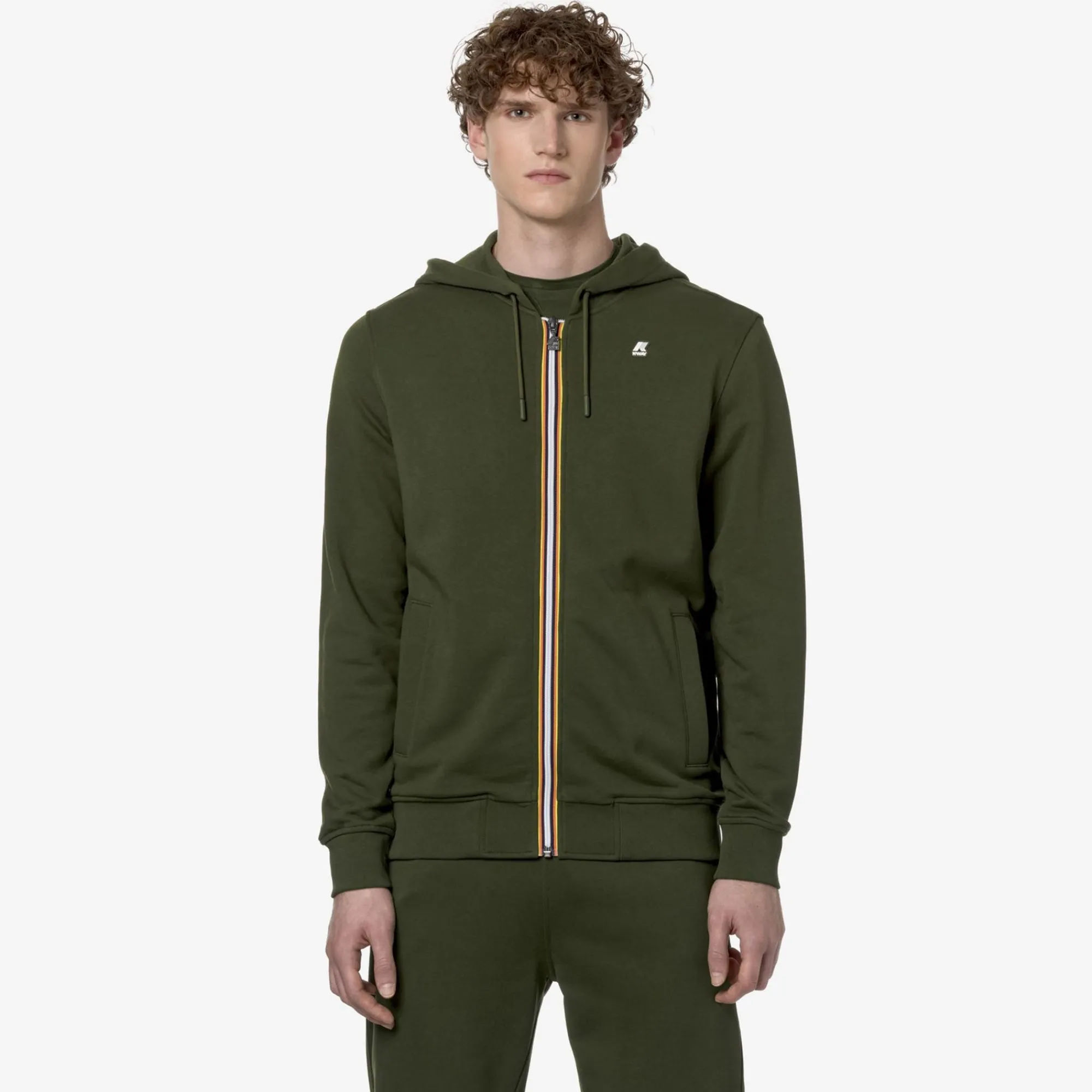 K-WAY Anthony - Fleece - Jacket - Man - Green Cypress Discount