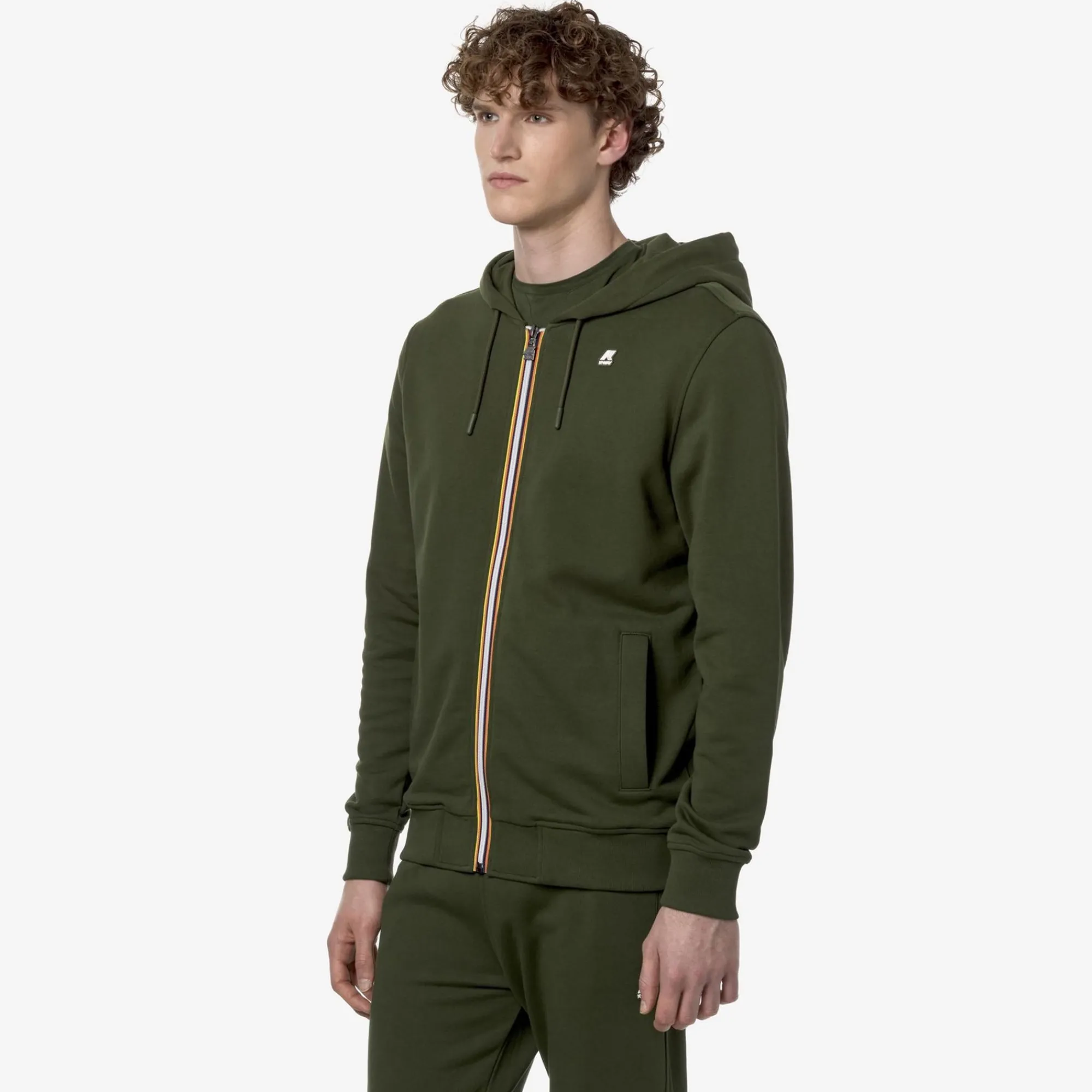 K-WAY Anthony - Fleece - Jacket - Man - Green Cypress Discount