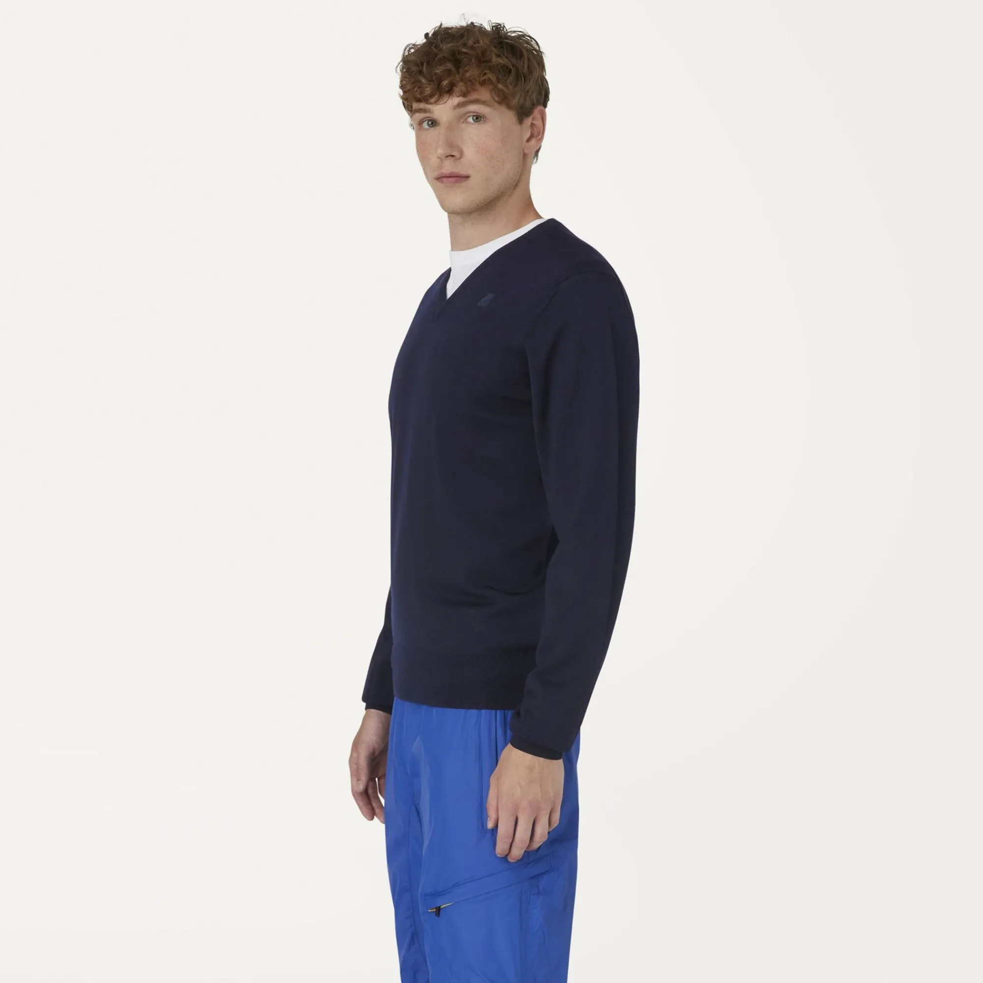 K-WAY Antoine Merino - Knitwear - Pullover - Man - Blue Depth Clearance