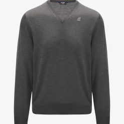 K-WAY Antoine Merino - Knitwear - Pullover - Man - Grey Md Mel Sale