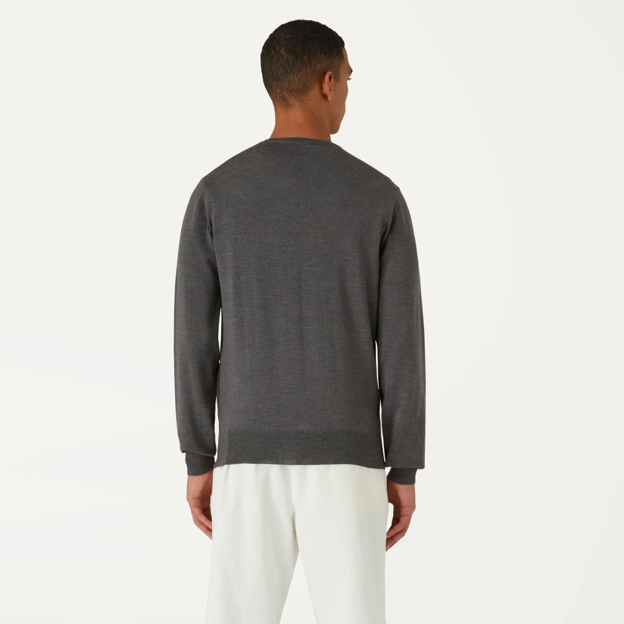 K-WAY Antoine Merino - Knitwear - Pullover - Man - Grey Md Mel Sale