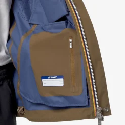 K-WAY Arnaud Eco Sd Contrast - Jackets - Short - Man - Brown C-Blue F Flash Sale