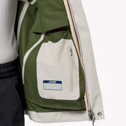 K-WAY Arnaud Eco Sd Contrast - Jackets - Short - Man - Beige L-Green C Best Sale