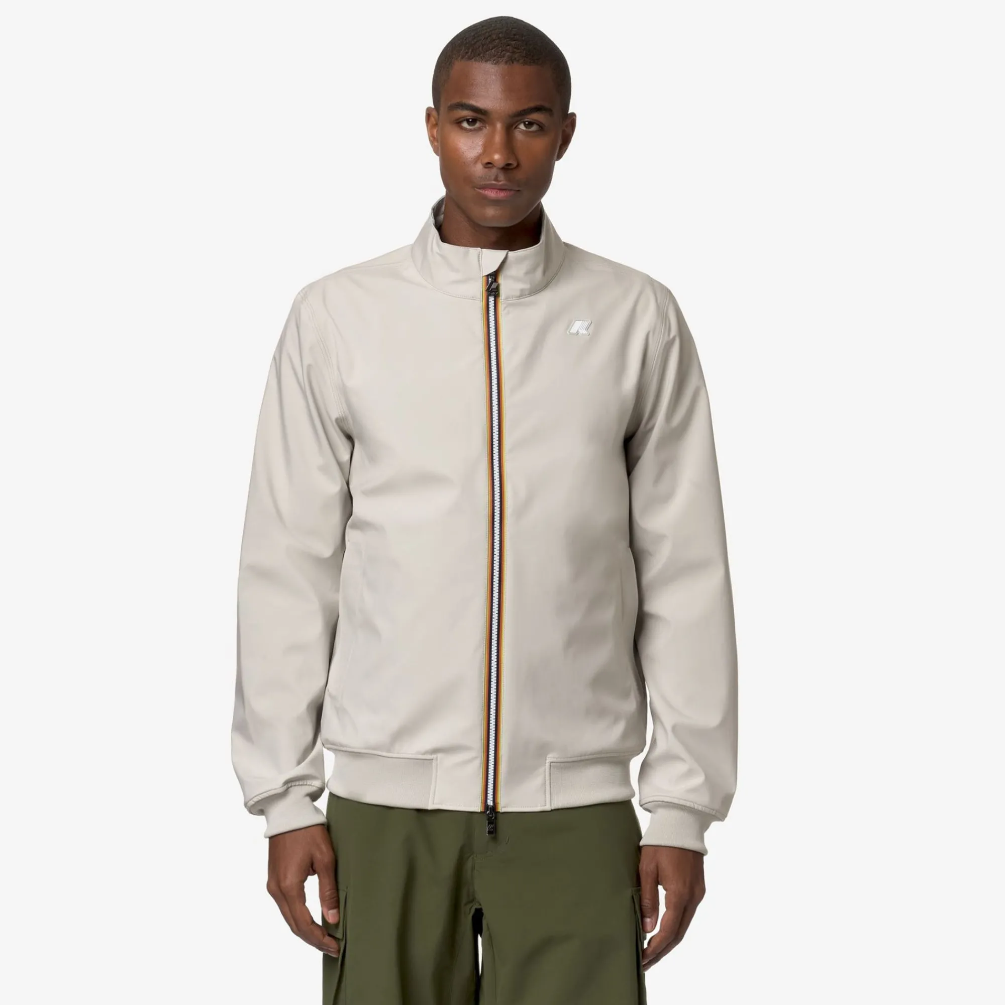 K-WAY Arsene Bonded Jersey - Jackets - Short - Man - Beige Lt Hot