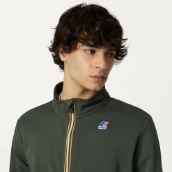 K-WAY Augur Poly Cotton - Fleece - Jacket - Unisex - Green Blackish Outlet
