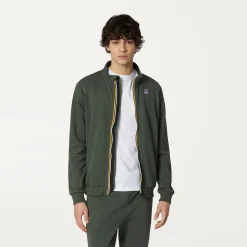 K-WAY Augur Poly Cotton - Fleece - Jacket - Unisex - Green Blackish Outlet