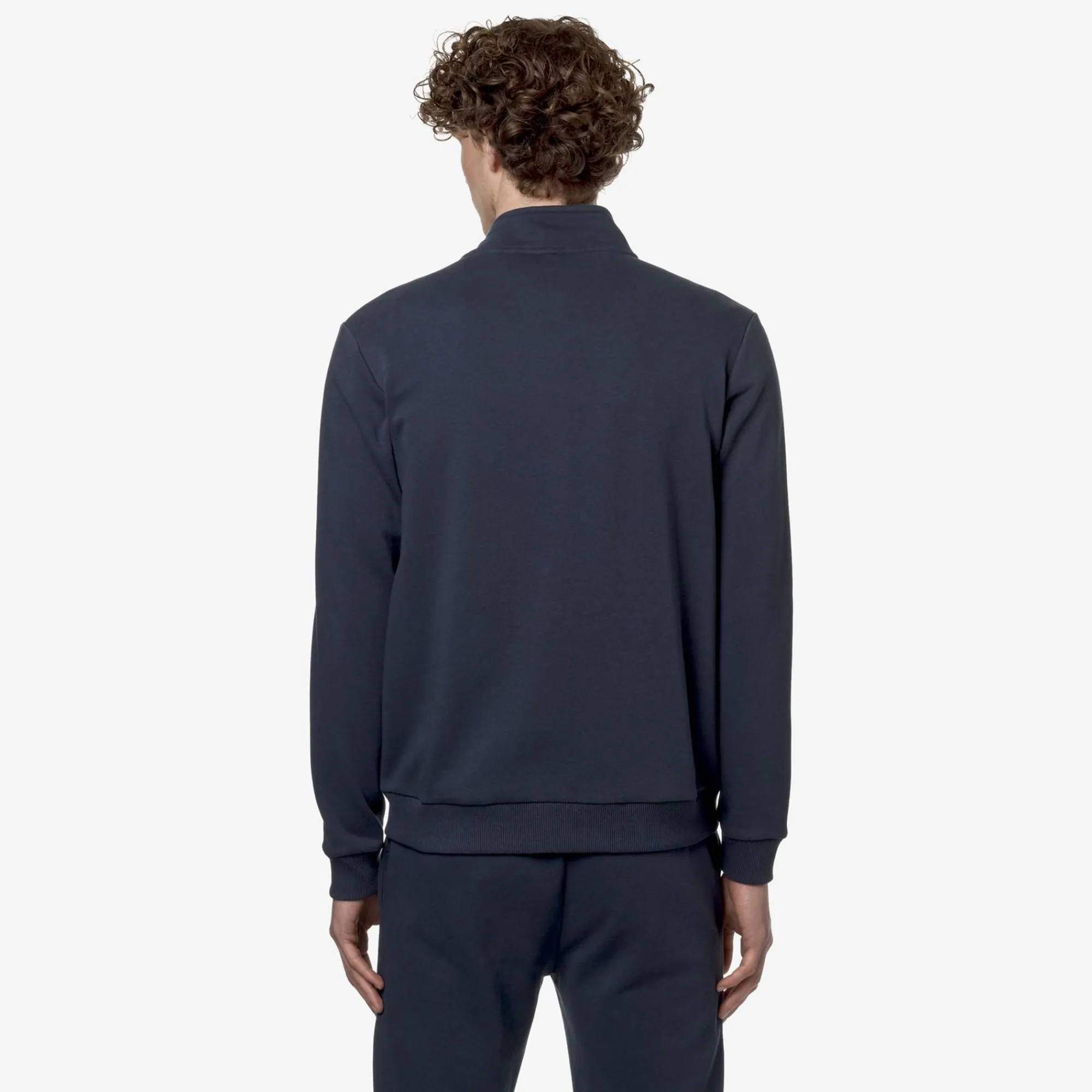 K-WAY Augur Poly Cotton - Fleece - Jacket - Unisex - Blue Depth Cheap