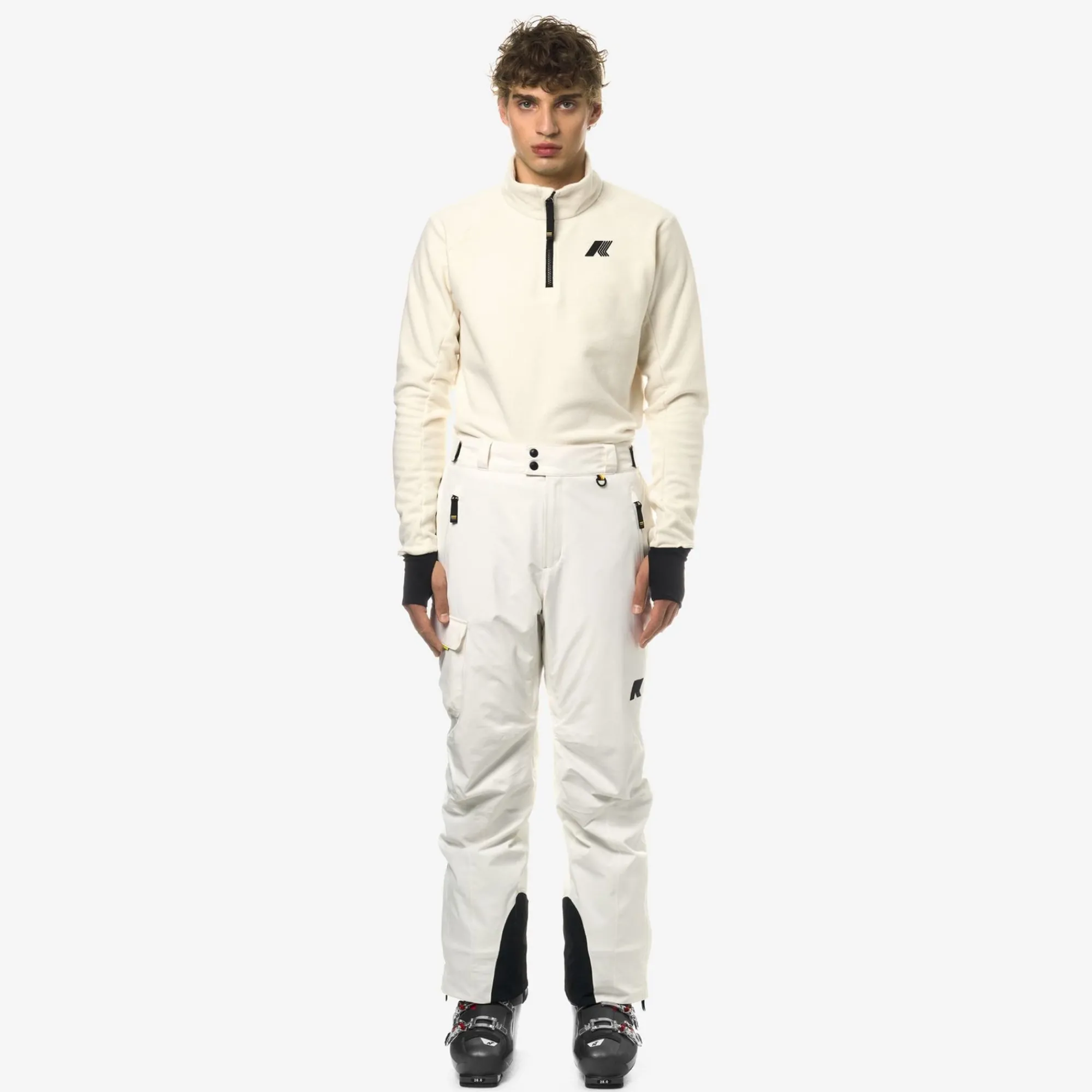 K-WAY Avrieux Micro Twill 2 Layers - Pants - Sport Trousers - Man - White Gardenia Clearance