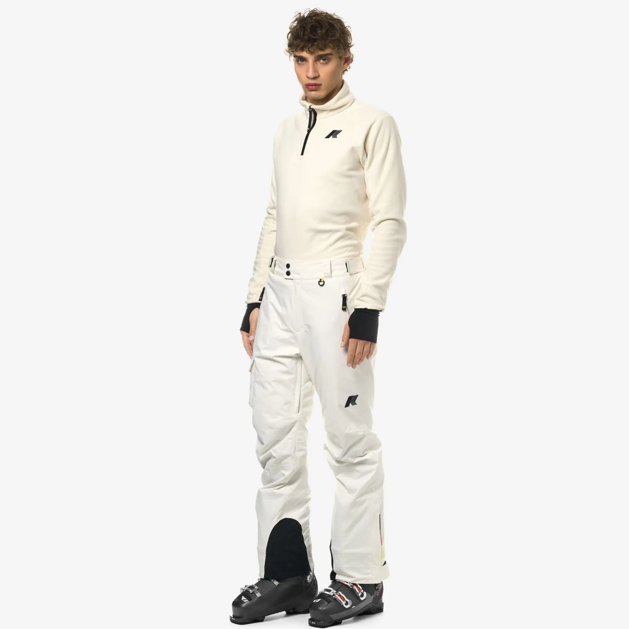 K-WAY Avrieux Micro Twill 2 Layers - Pants - Sport Trousers - Man - White Gardenia Clearance
