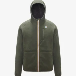 K-WAY Beau St Fur Bonded - Fleece - Jacket - Unisex - Green Blackish- Grey Smk Clearance