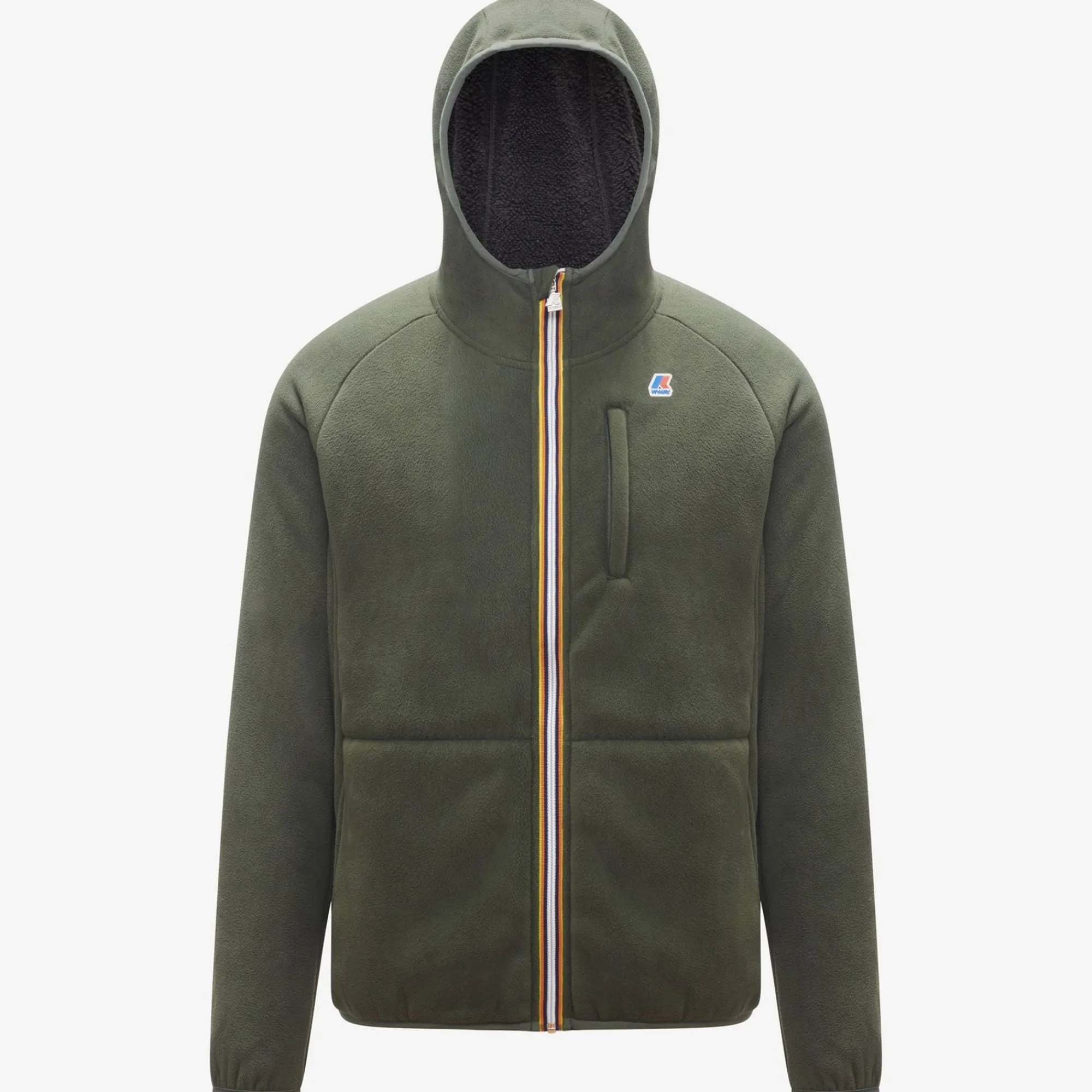 K-WAY Beau St Fur Bonded - Fleece - Jacket - Unisex - Green Blackish- Grey Smk Clearance