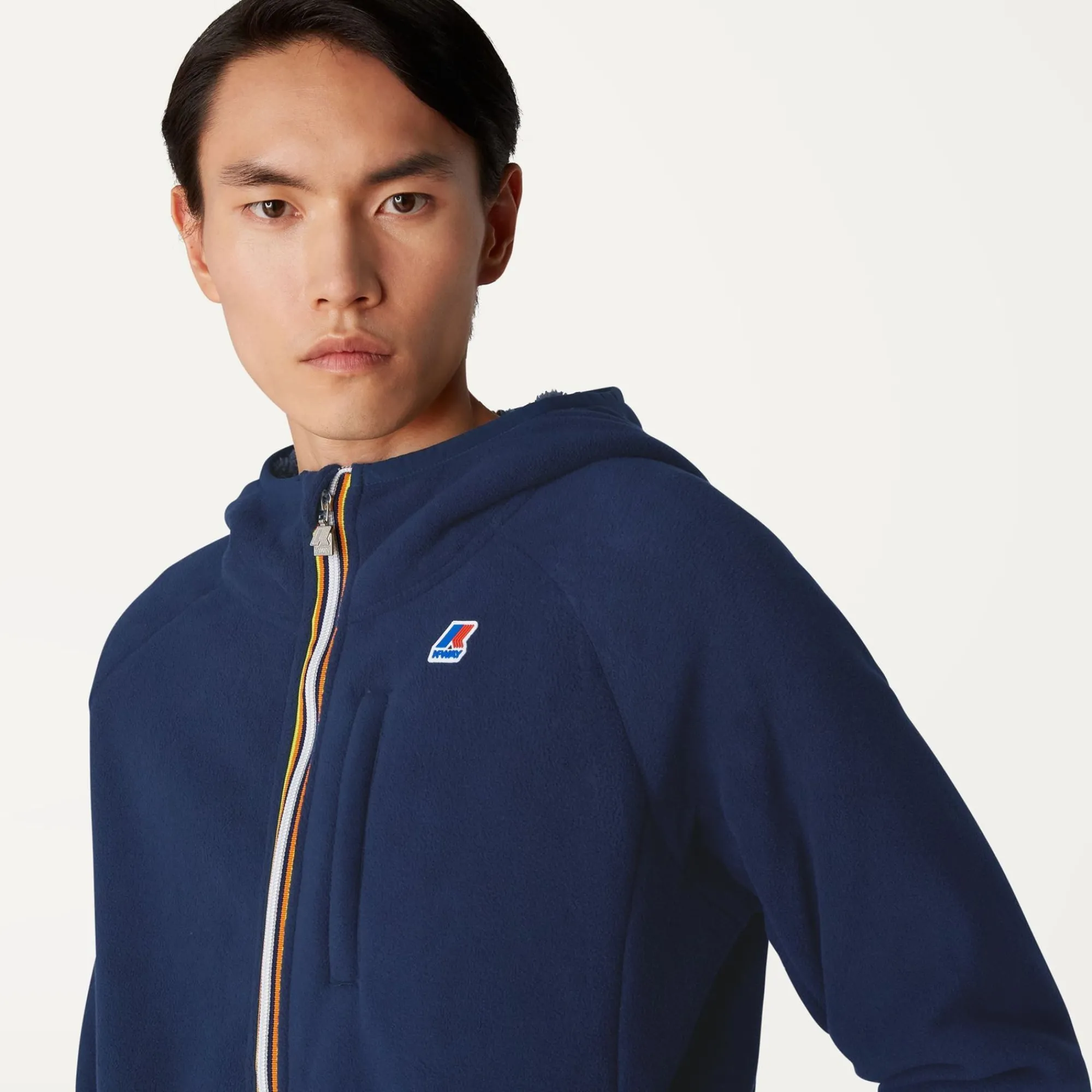 K-WAY Beau St Fur Bonded - Fleece - Jacket - Unisex - Blue Depth-Grey Smk Best