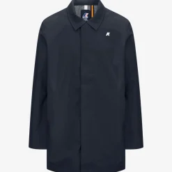 K-WAY Benny Bonded Jersey - Jackets - 3/4 Length - Man - Blue Depth Flash Sale