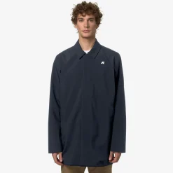 K-WAY Benny Bonded Jersey - Jackets - 3/4 Length - Man - Blue Depth Flash Sale