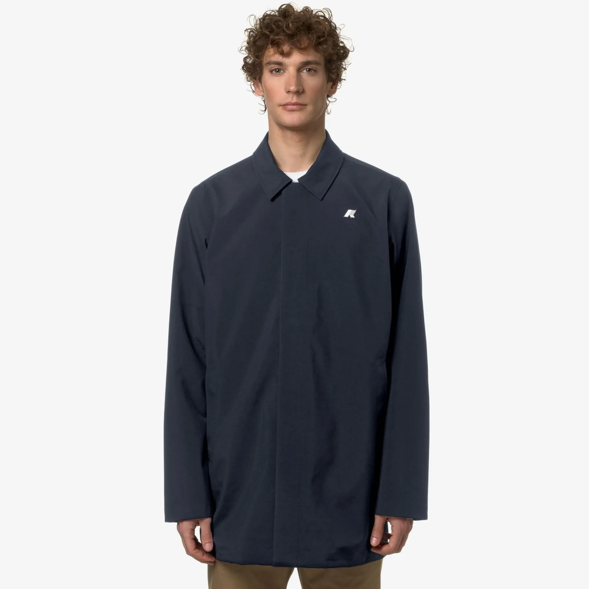 K-WAY Benny Bonded Jersey - Jackets - 3/4 Length - Man - Blue Depth Flash Sale