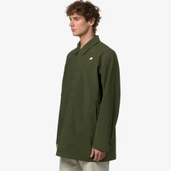 K-WAY Benny Bonded Jersey - Jackets - 3/4 Length - Man - Green Cypress Flash Sale