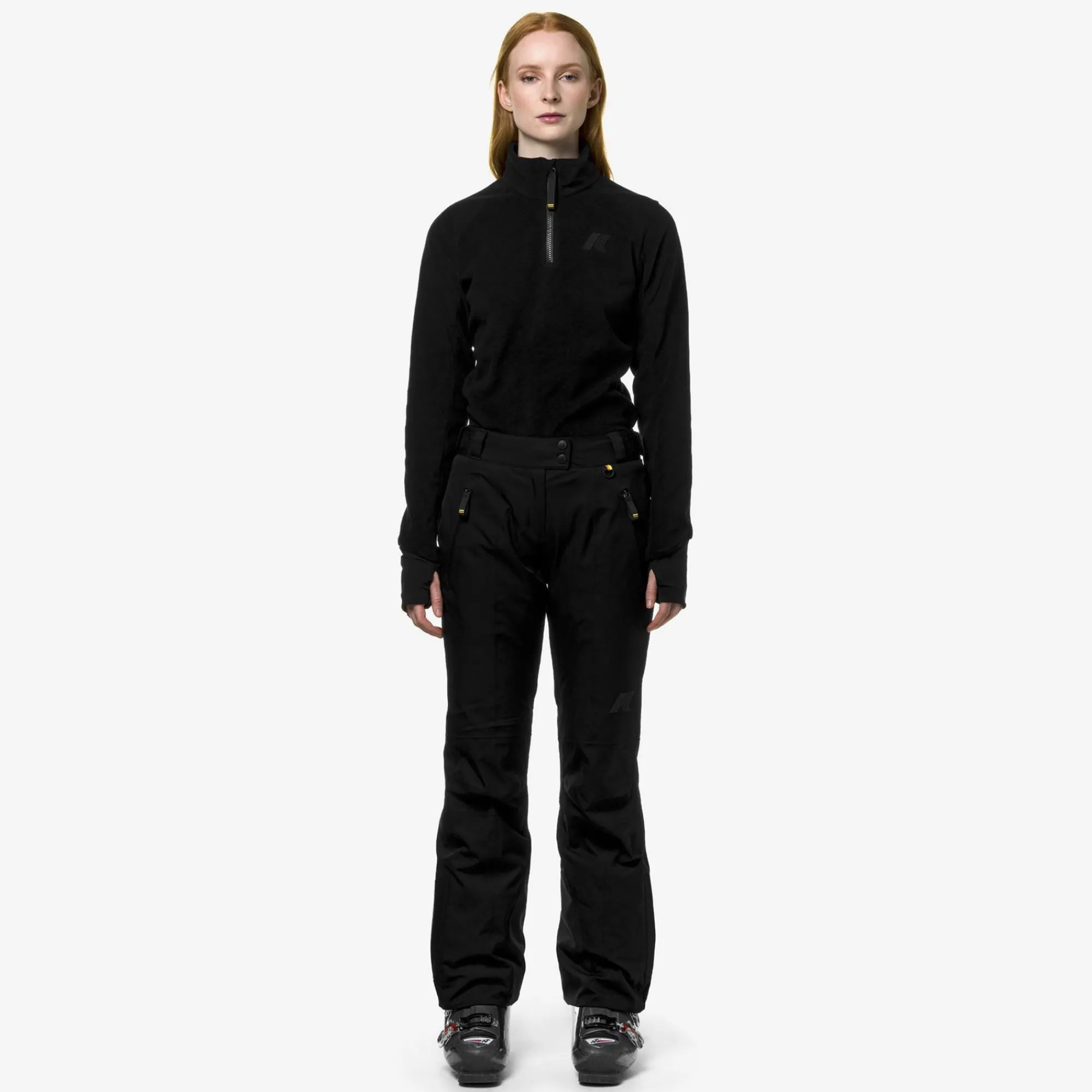 K-WAY Bonneval Micro Twill 2 Layers - Pants - Sport Trousers - Woman - Black Pure Best