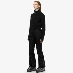 K-WAY Bonneval Micro Twill 2 Layers - Pants - Sport Trousers - Woman - Black Pure Best