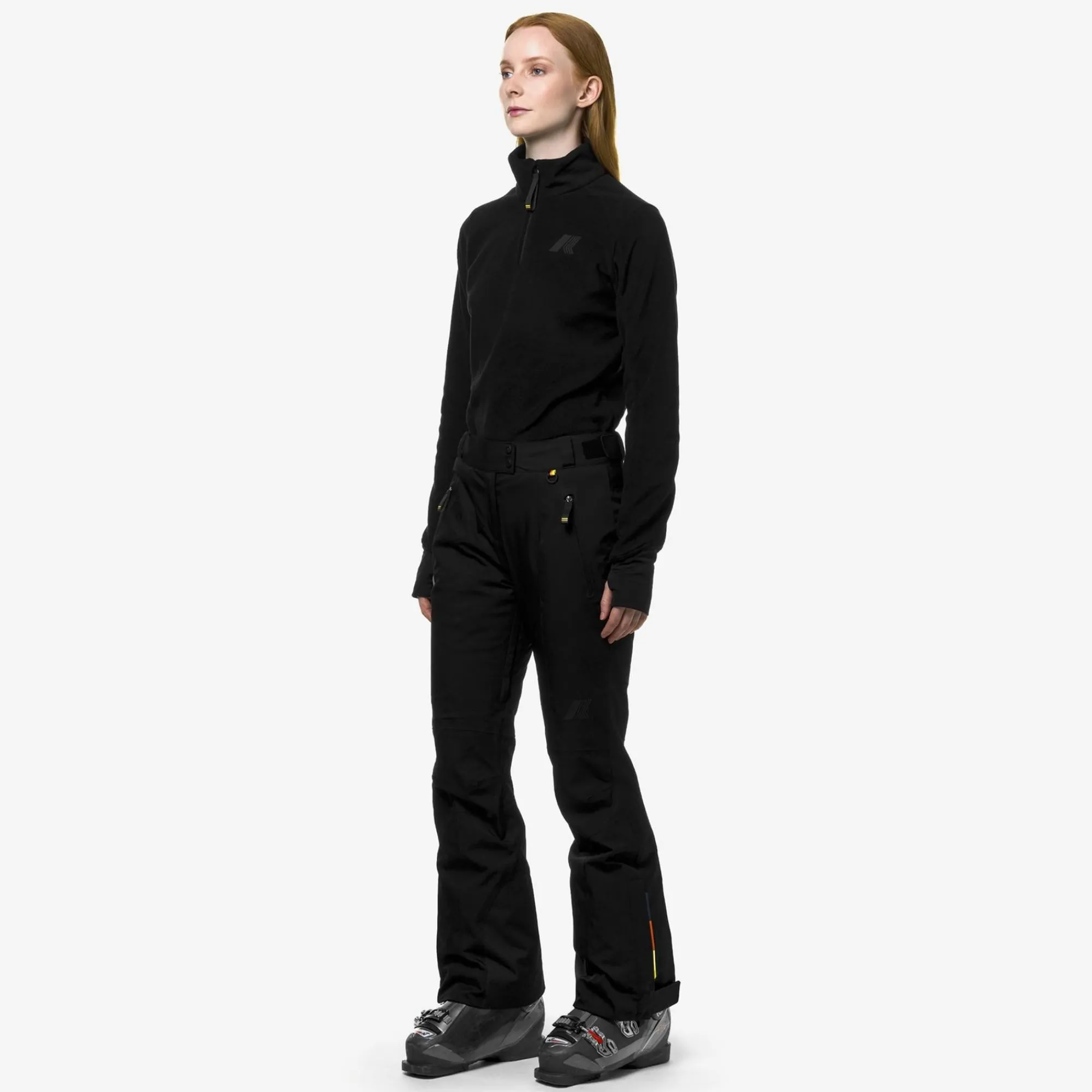 K-WAY Bonneval Micro Twill 2 Layers - Pants - Sport Trousers - Woman - Black Pure Best