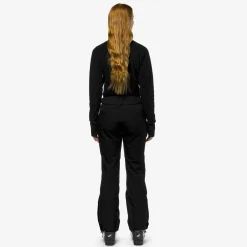 K-WAY Bonneval Micro Twill 2 Layers - Pants - Sport Trousers - Woman - Black Pure Best