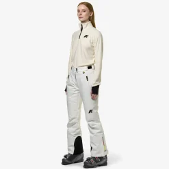 K-WAY Bonneval Micro Twill 2 Layers - Pants - Sport Trousers - Woman - White Gardenia Cheap