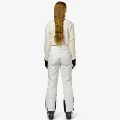 K-WAY Bonneval Micro Twill 2 Layers - Pants - Sport Trousers - Woman - White Gardenia Cheap