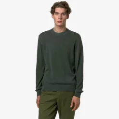K-WAY Brou - Knitwear - Pullover - Man - Green A-Blue I Sale