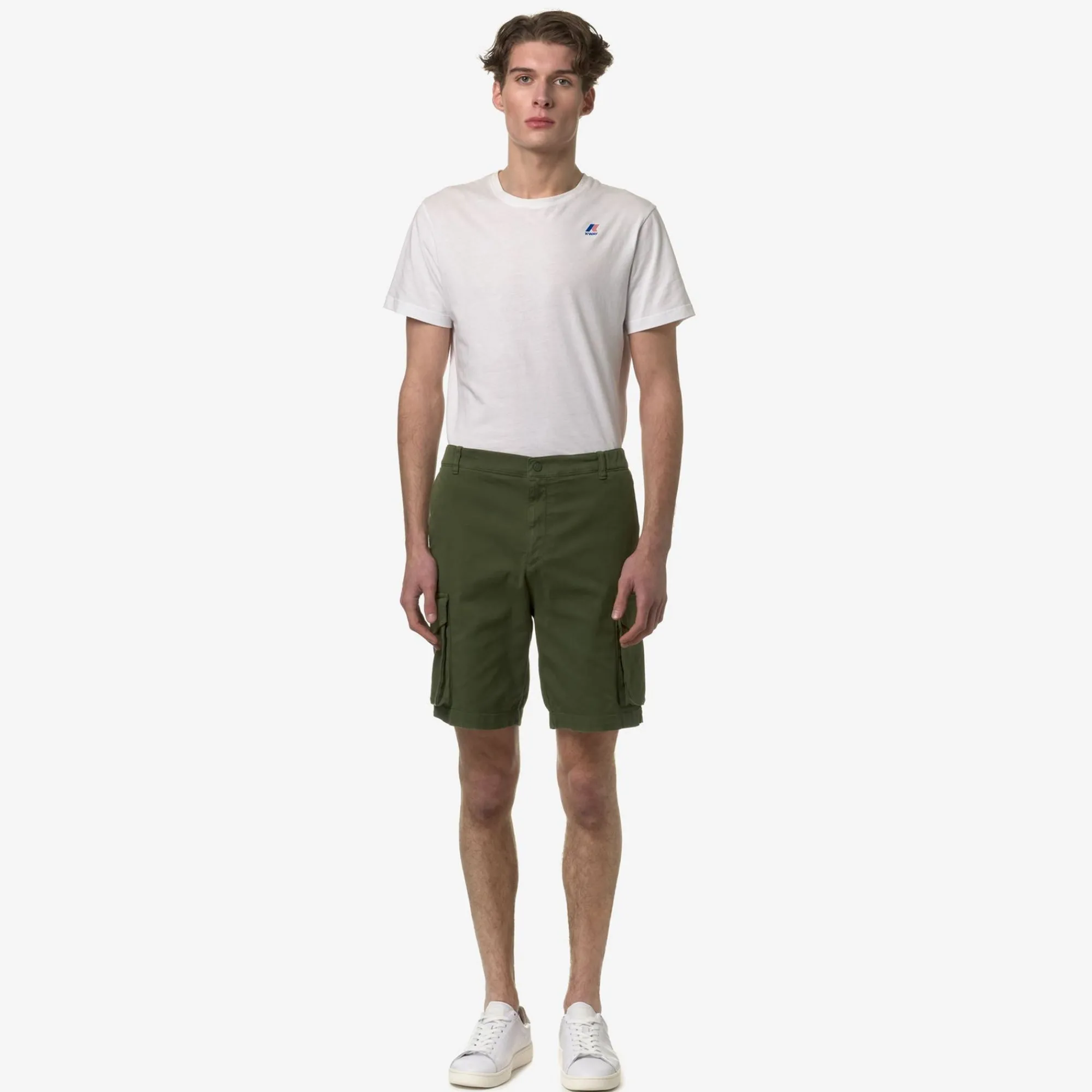 K-WAY Davon - Shorts - Cargo - Man - Green Cypress Cheap