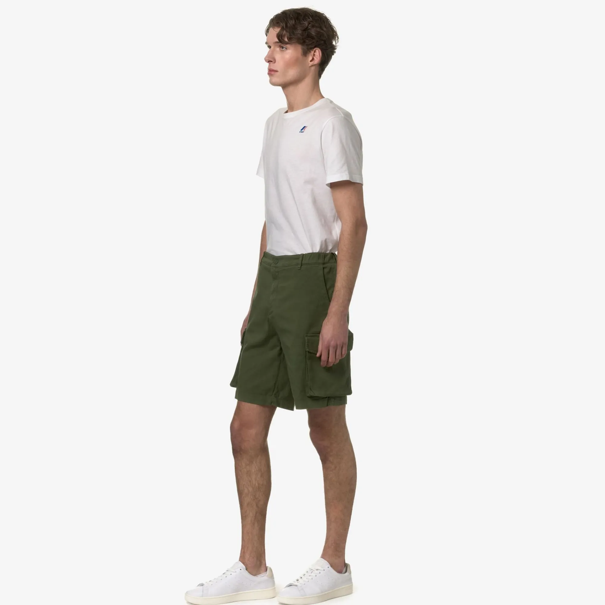 K-WAY Davon - Shorts - Cargo - Man - Green Cypress Cheap