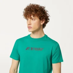 K-WAY Elliot 3D Stripes Logo - T-Shirtstop - T-Shirt - Man - Green Cheap