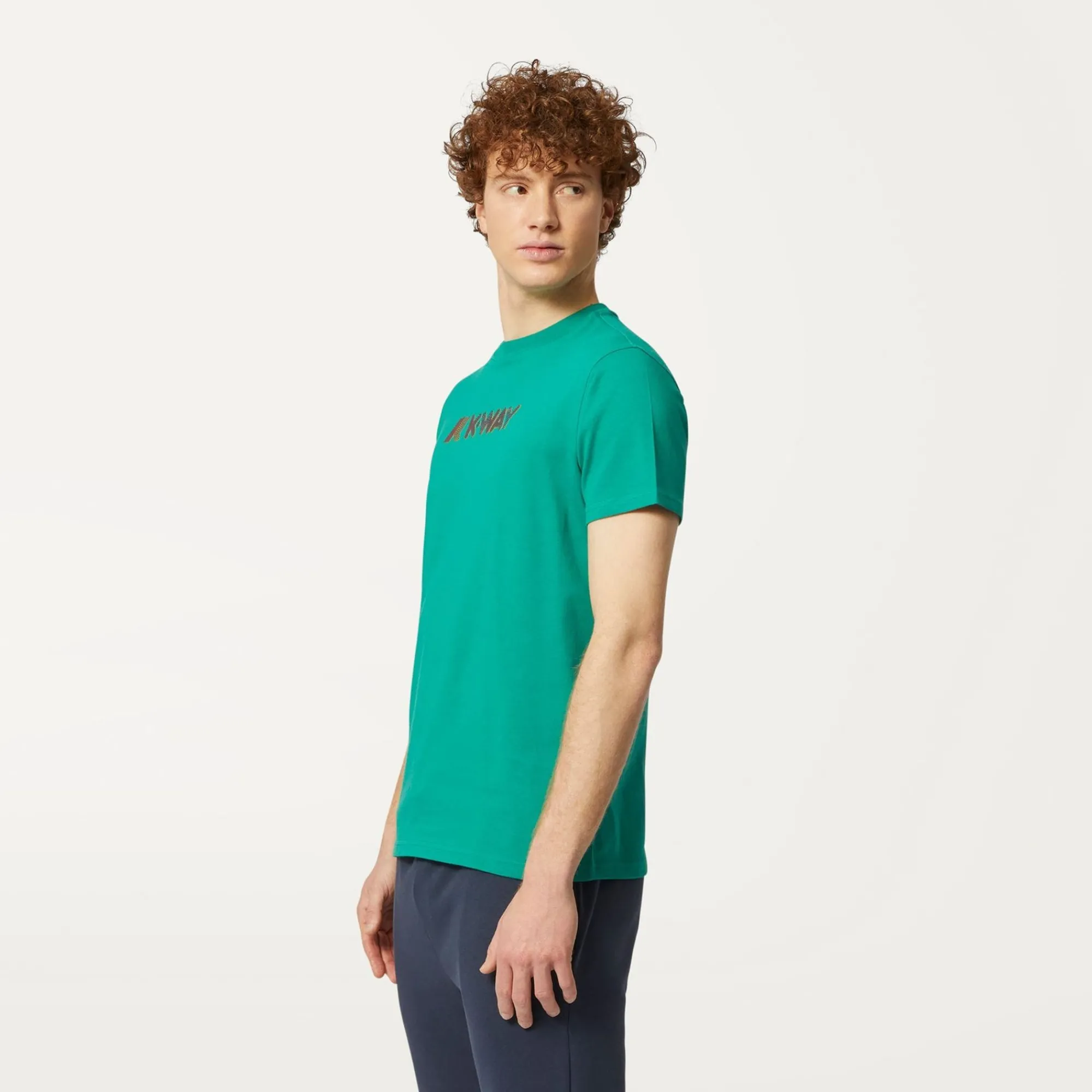 K-WAY Elliot 3D Stripes Logo - T-Shirtstop - T-Shirt - Man - Green Cheap