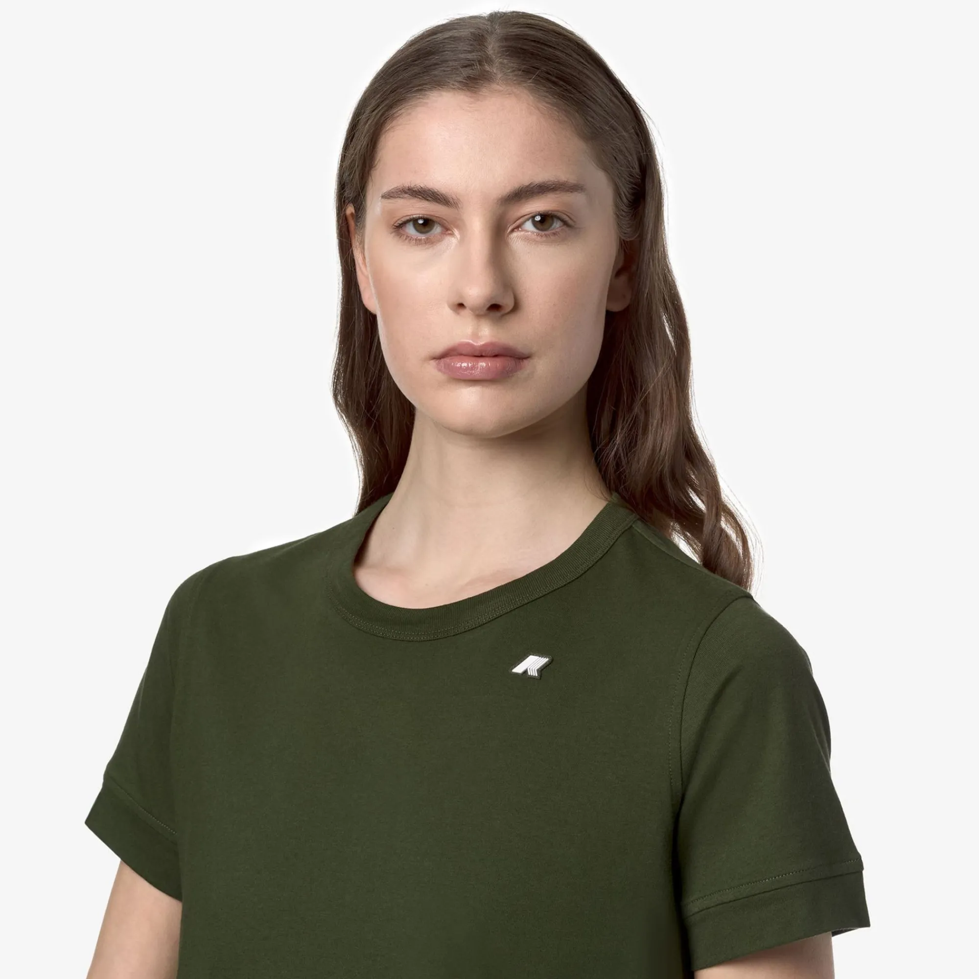 K-WAY Emel Jersey - T-Shirtstop - T-Shirt - Woman - Green Cypress Shop