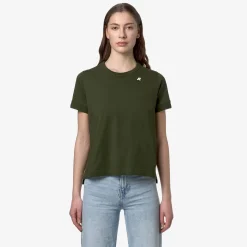 K-WAY Emel Jersey - T-Shirtstop - T-Shirt - Woman - Green Cypress Shop