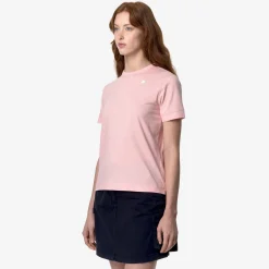 K-WAY Emel Jersey - T-Shirtstop - T-Shirt - Woman - Pink Ash Discount