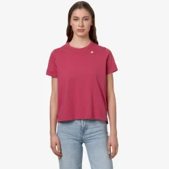 K-WAY Emel Jersey - T-Shirtstop - T-Shirt - Woman - Dk Pink Fashion