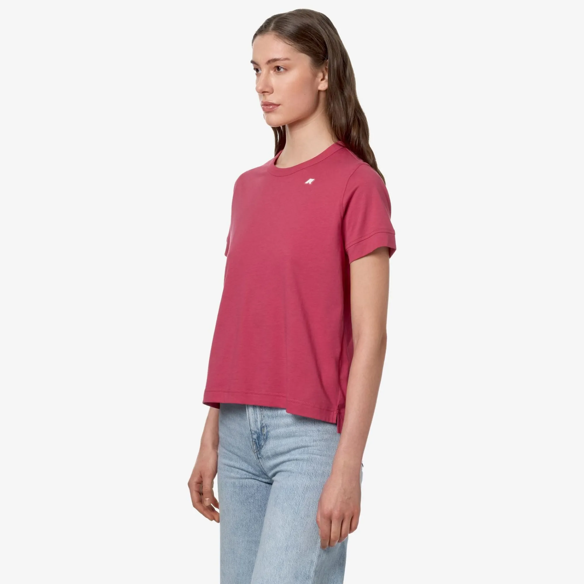 K-WAY Emel Jersey - T-Shirtstop - T-Shirt - Woman - Dk Pink Fashion