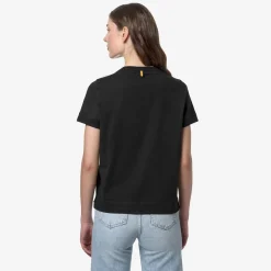 K-WAY Emel Jersey - T-Shirtstop - T-Shirt - Woman - Black Pure New